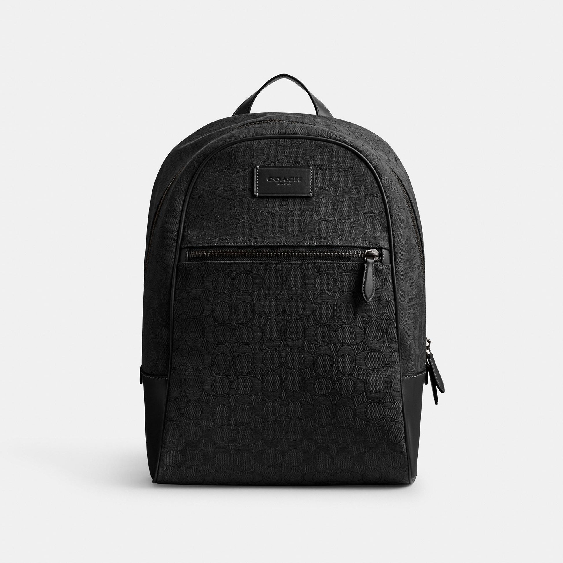 CAK98-THEO BACKPACK IN SIGNATURE JACQUARD-BLACK