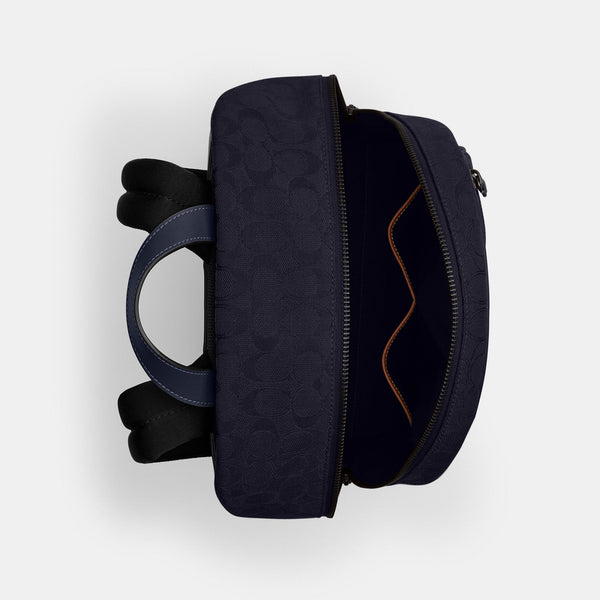 Theo Backpack In Signature Jacquard