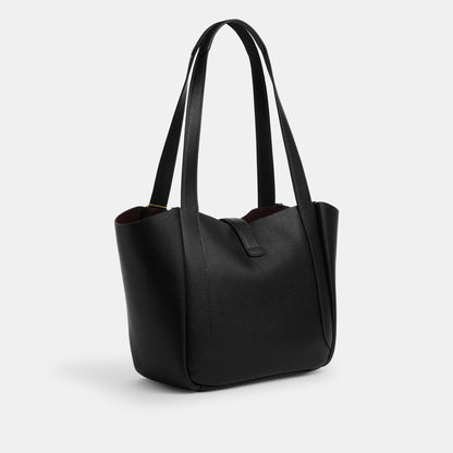 CAL17-Hadley Turnlock Tote Bag-Im/Black