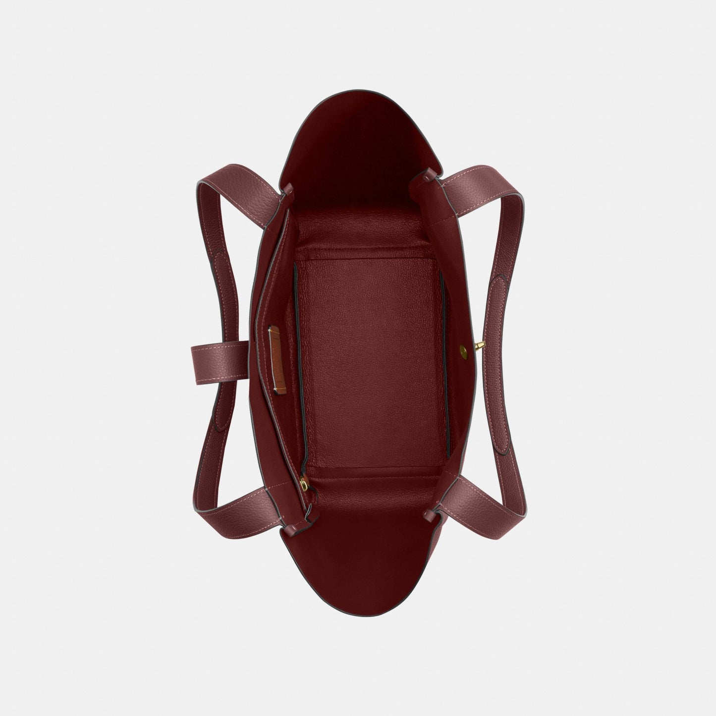 CAL17-Hadley Turnlock Tote Bag-Im/Dark Wine