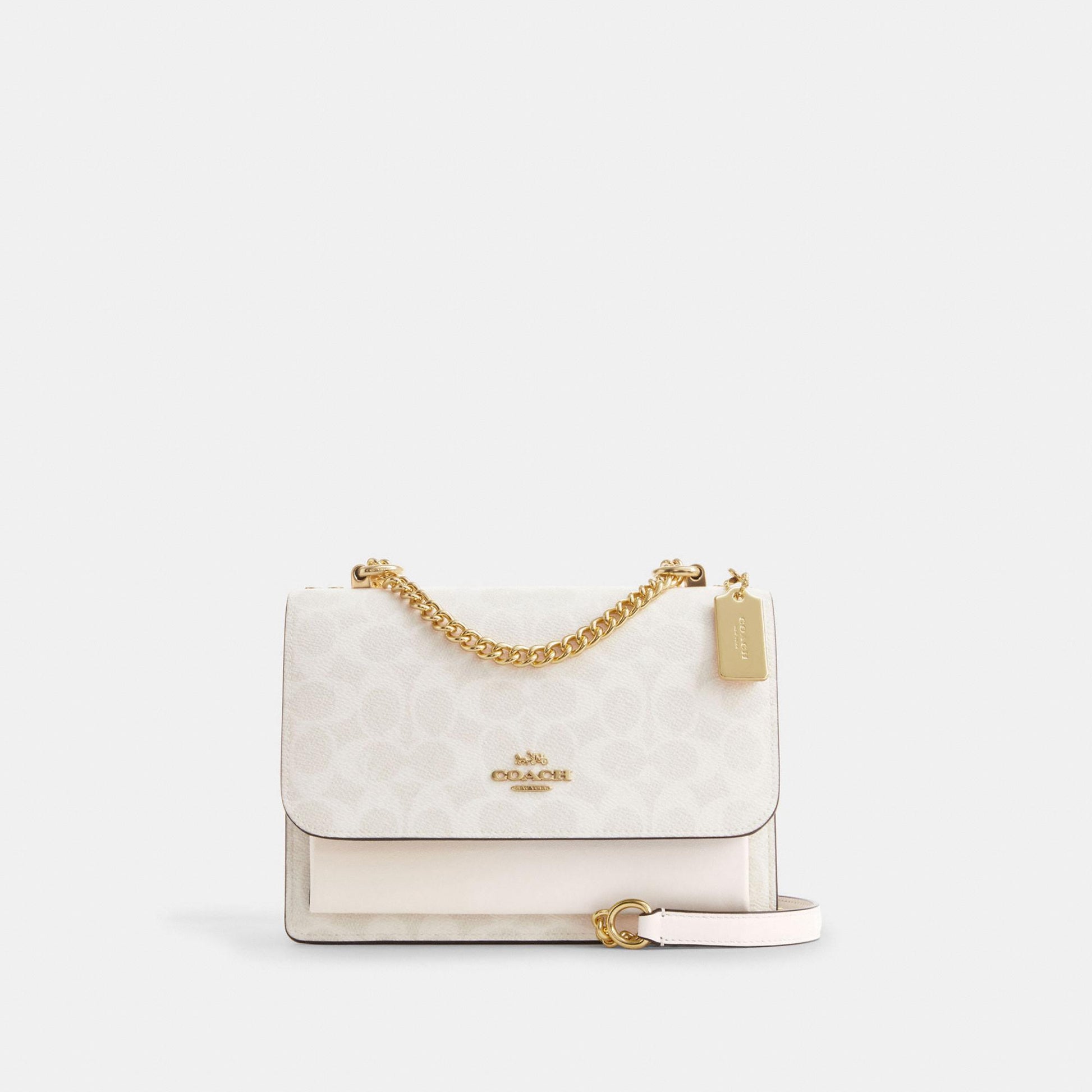 CAL29-Klare Crossbody Bag in Signature Canvas-Im/White/Chalk