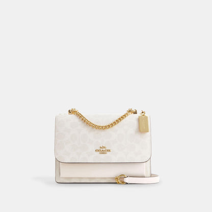 CAL29-Klare Crossbody Bag in Signature Canvas-Im/White/Chalk