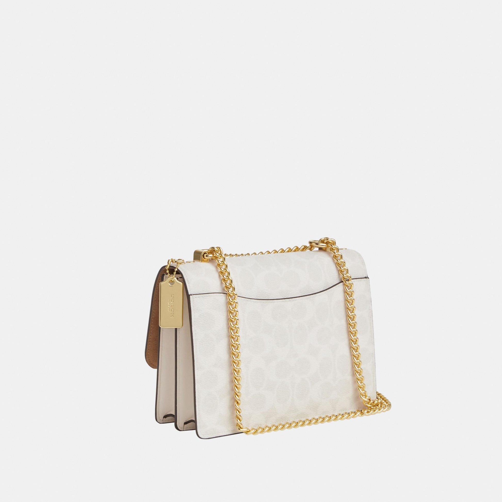 CAL29-Klare Crossbody Bag in Signature Canvas-Im/White/Chalk