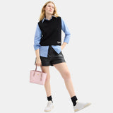 CAL50-MOLLIE TOTE BAG 25 IN SIGNATURE CANVAS-IM/Powder Pink