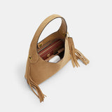 CAL96-Brooklyn Shoulder Bag 23 With Fringe-B4/Sand