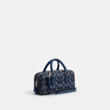 CAM06-Bowery Satchel 22 In Signature Denim-Lh/Deep Blue Multi