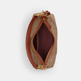 CAM23-JULIET SHOULDER BAG IN SIGNATURE CANVAS-B4/Tan Caramel