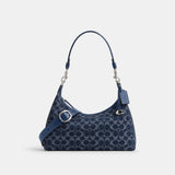 CAM24-Juliet Shoulder Bag In Signature Denim-Lh/Deep Blue Multi