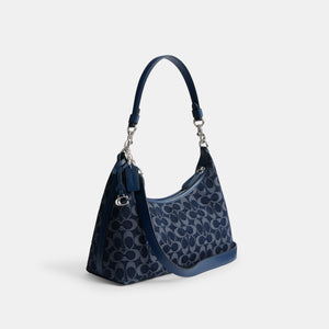 CAM24-Juliet Shoulder Bag In Signature Denim-Lh/Deep Blue Multi