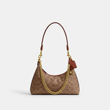 CAM26-JULIET SHOULDER BAG 25 IN SIGNATURE CANVAS-B4/Tan Caramel