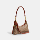CAM26-JULIET SHOULDER BAG 25 IN SIGNATURE CANVAS-B4/Tan Caramel