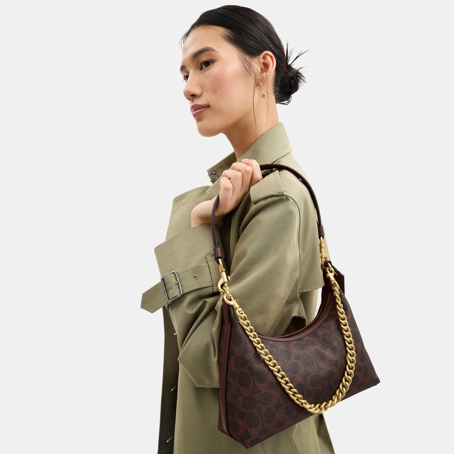 CAM26-Juliet Shoulder Bag 25 in Signature Canvas-B4/Maple Maple