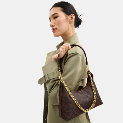 CAM26-Juliet Shoulder Bag 25 in Signature Canvas-B4/Maple Maple