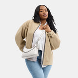 CAM26-JULIET SHOULDER BAG 25 IN SIGNATURE CANVAS-LH/White Chalk