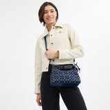 CAM27-Juliet Shoulder Bag 25 In Signature Denim-Lh/Deep Blue Multi