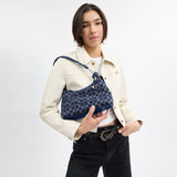 CAM27-Juliet Shoulder Bag 25 In Signature Denim-Lh/Deep Blue Multi