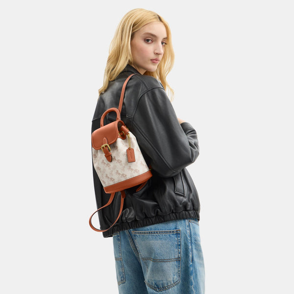 Harper Backpack With Horse And Carriage Print