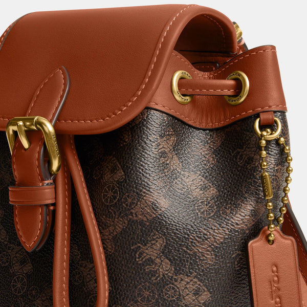 Harper Backpack With Horse And Carriage Print