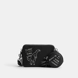 CAM68-Charter Crossbody Bag 19 With Sketch Print-Black Multi.