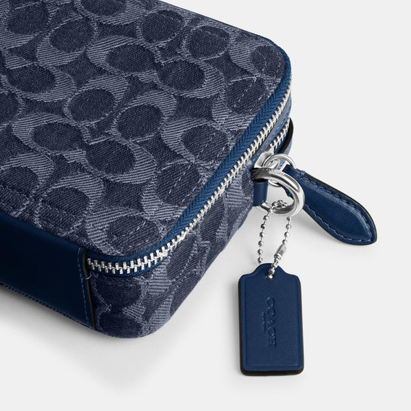 Charter Crossbody Bag 19 In Signature Denim