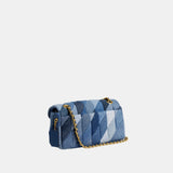 CAM91-TABBY SHOULDER BAG 26 WITH PATCHWORK QUILTING-B4/DENIM MULTI
