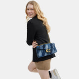 CAM91-TABBY SHOULDER BAG 26 WITH PATCHWORK QUILTING-B4/DENIM MULTI