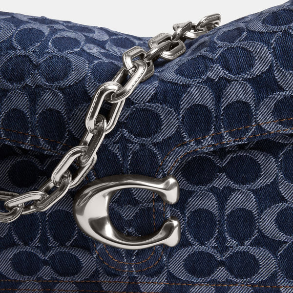 Chain Tabby Shoulder Bag In Signature Denim