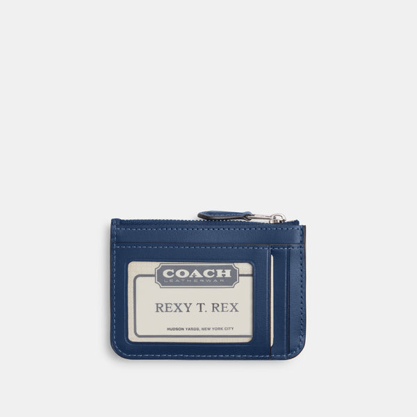 Essential Mini Id Card Case In Signature Denim