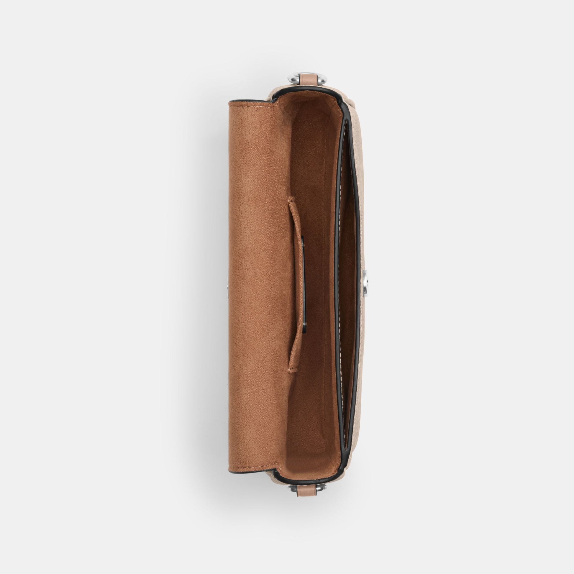 CAN70-Hailey Flap Bag In Signature Canvas-Sv/Sand/Taupe