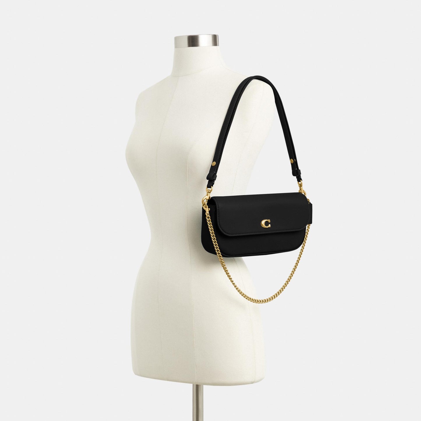 CAN90-Brook Flap Chain Bag-B4/Black