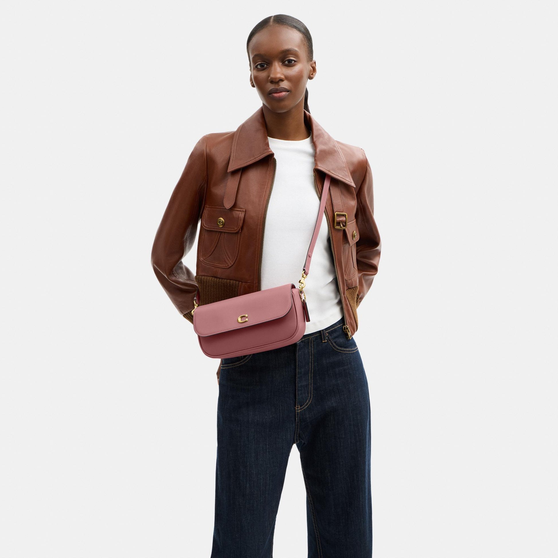 CAN90-Brook Flap Chain Bag-B4/Peony
