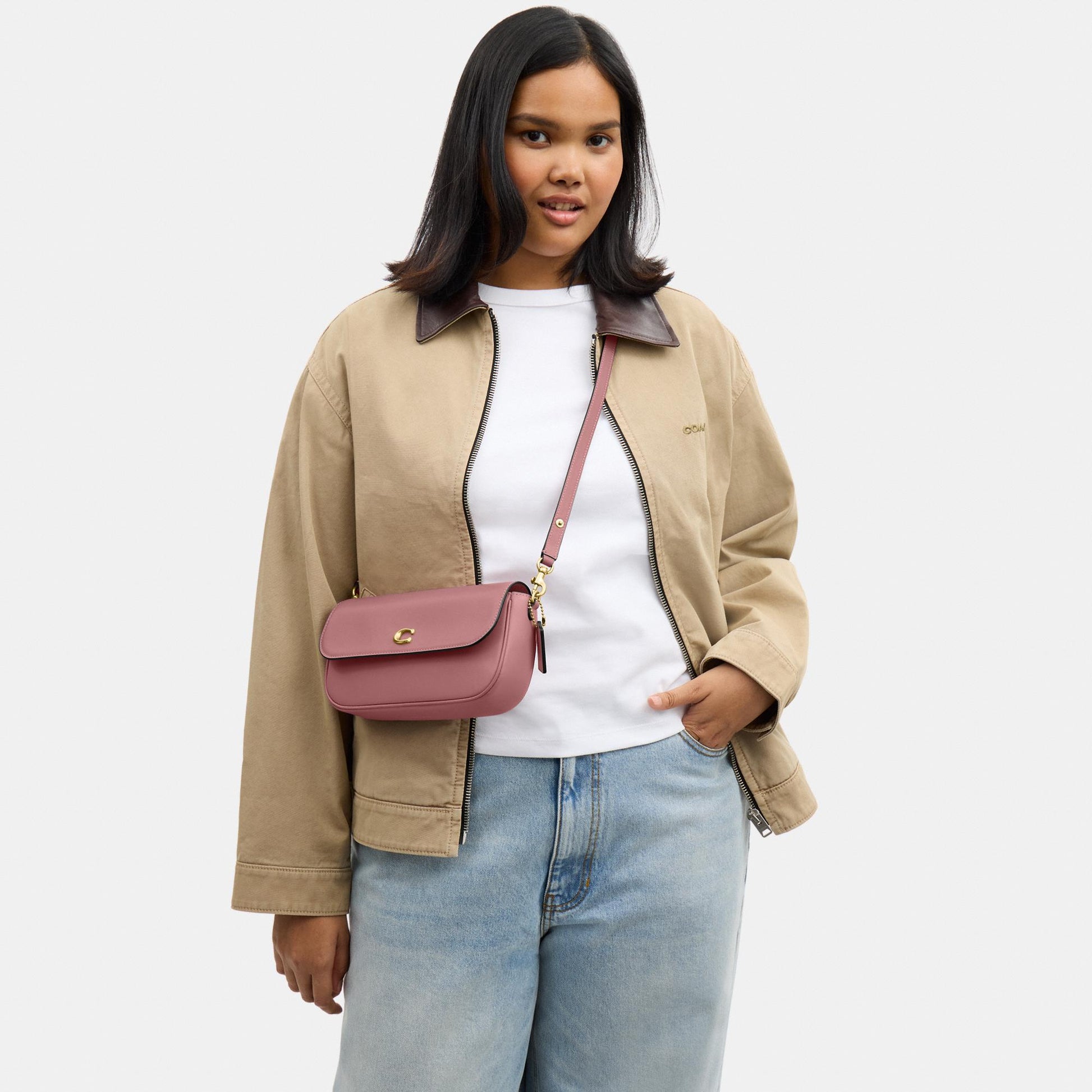 CAN90-Brook Flap Chain Bag-B4/Peony