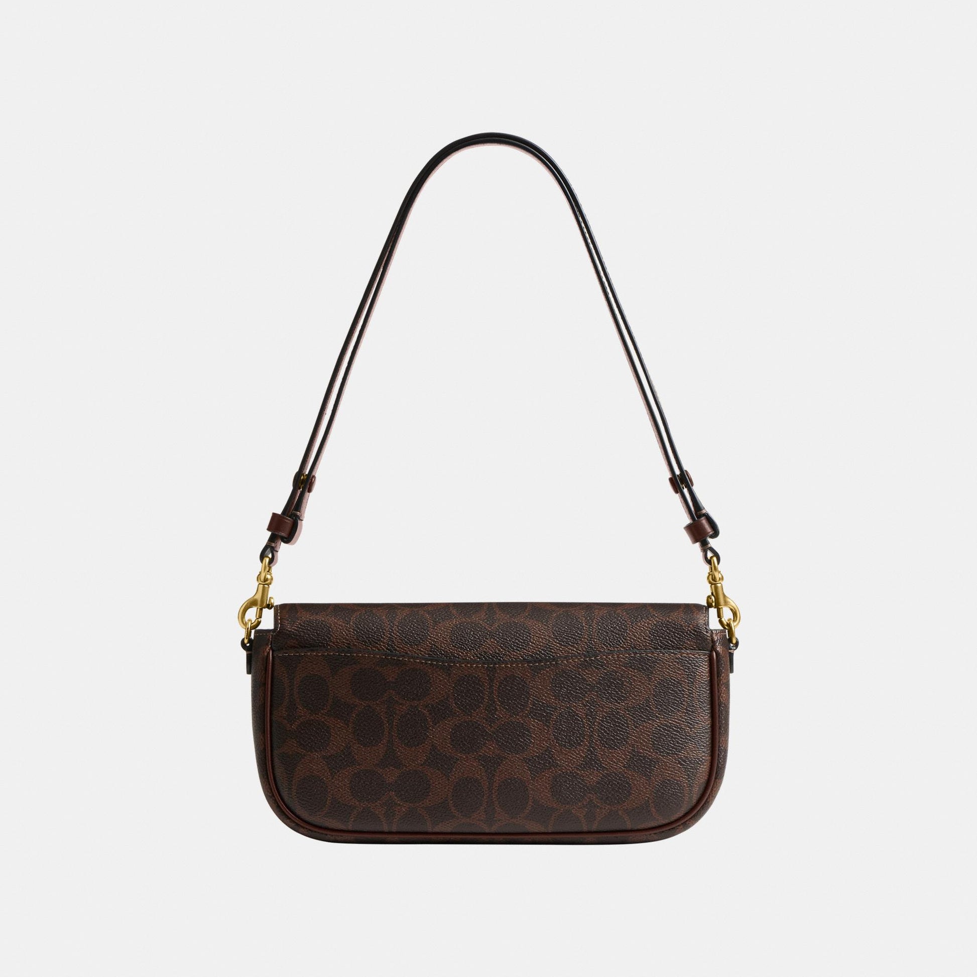 CAN91-Brook Flap Chain Bag in Signature Canvas-B4/Maple