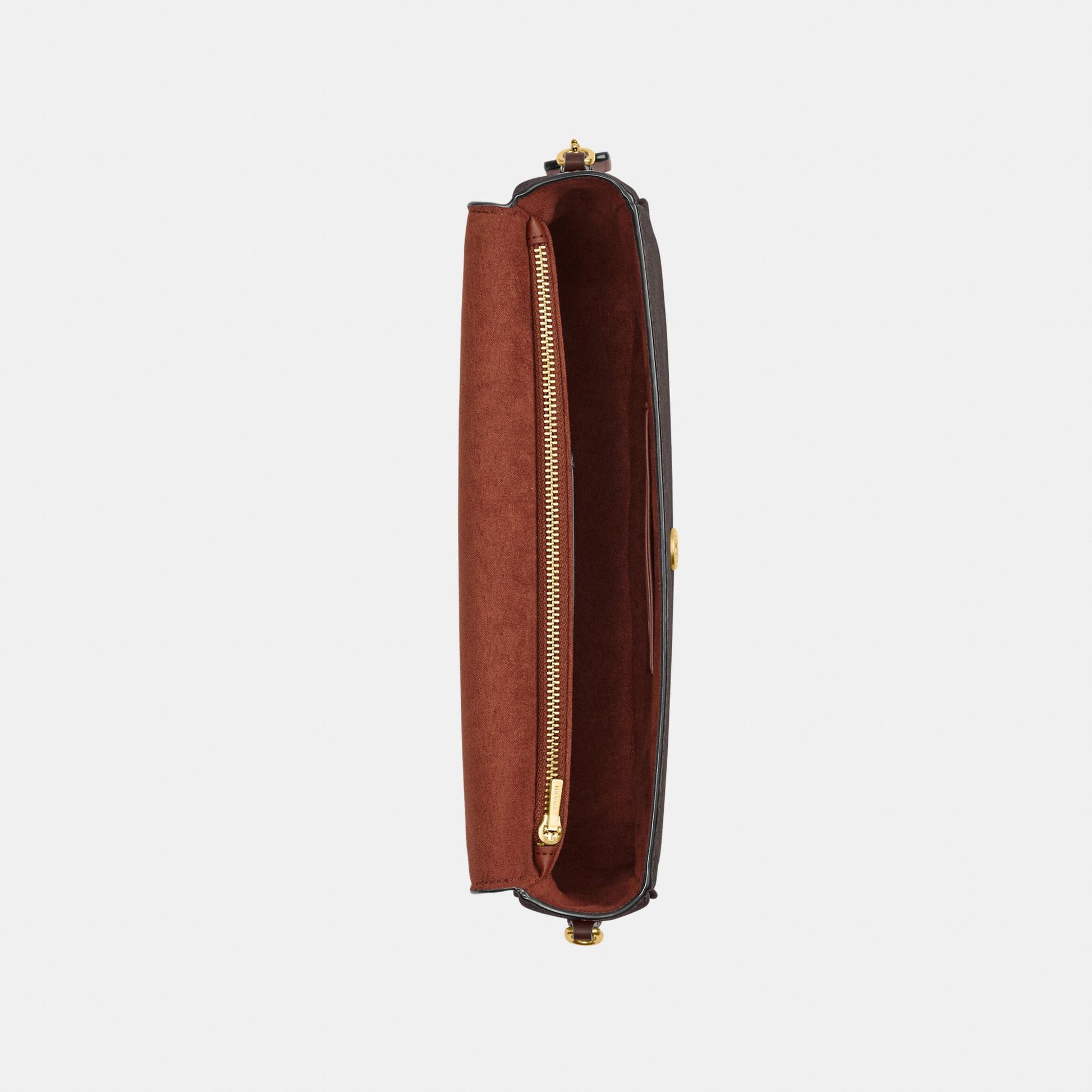 CAN91-Brook Flap Chain Bag in Signature Canvas-B4/Maple