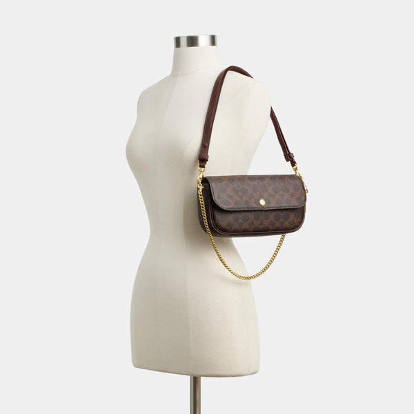 Brook Flap Chain Bag in Signature Canvas