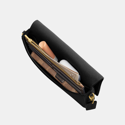 CAO01-Mila Crossbody Bag with Signature Canvas-B4/Black