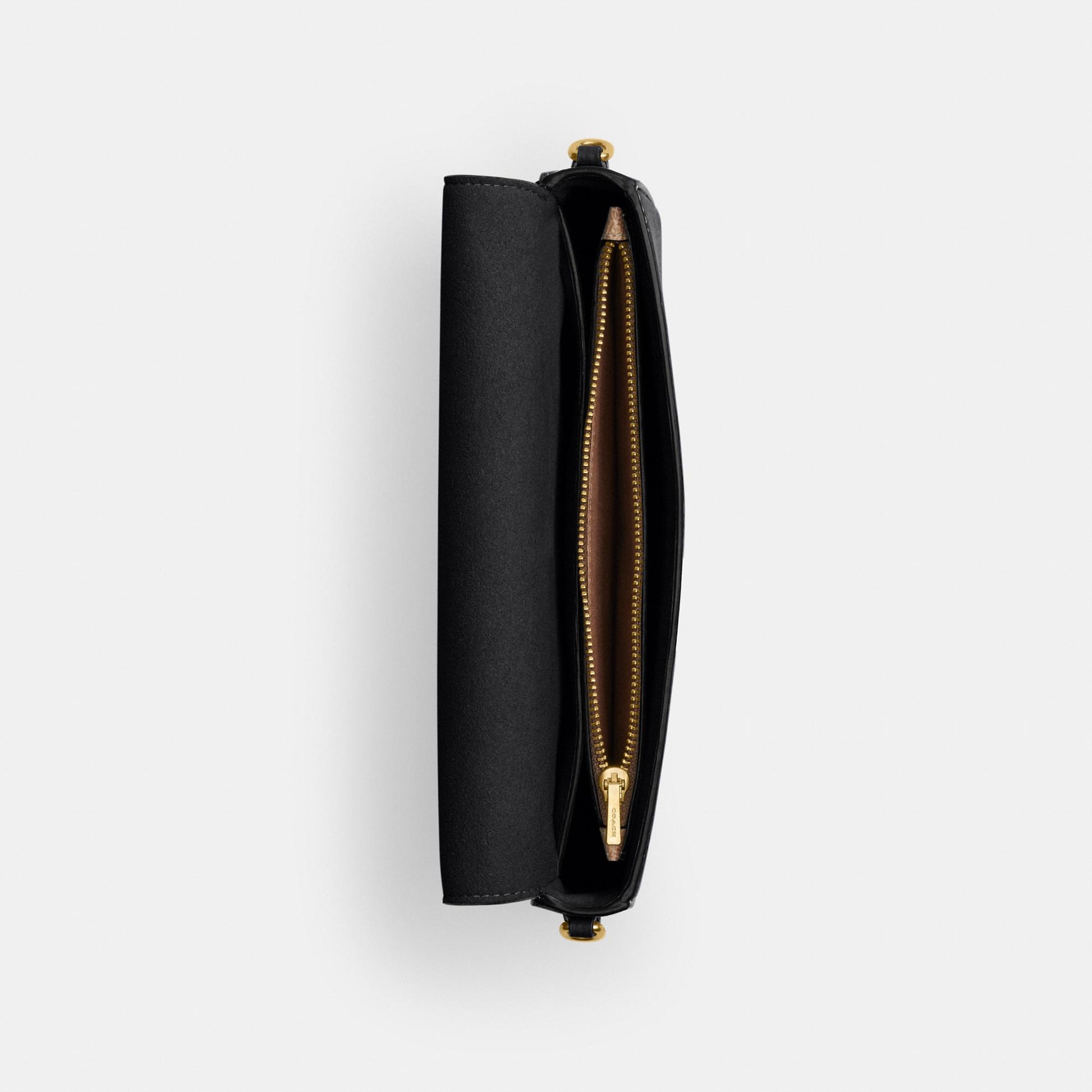 CAO01-Mila Crossbody Bag with Signature Canvas-B4/Black