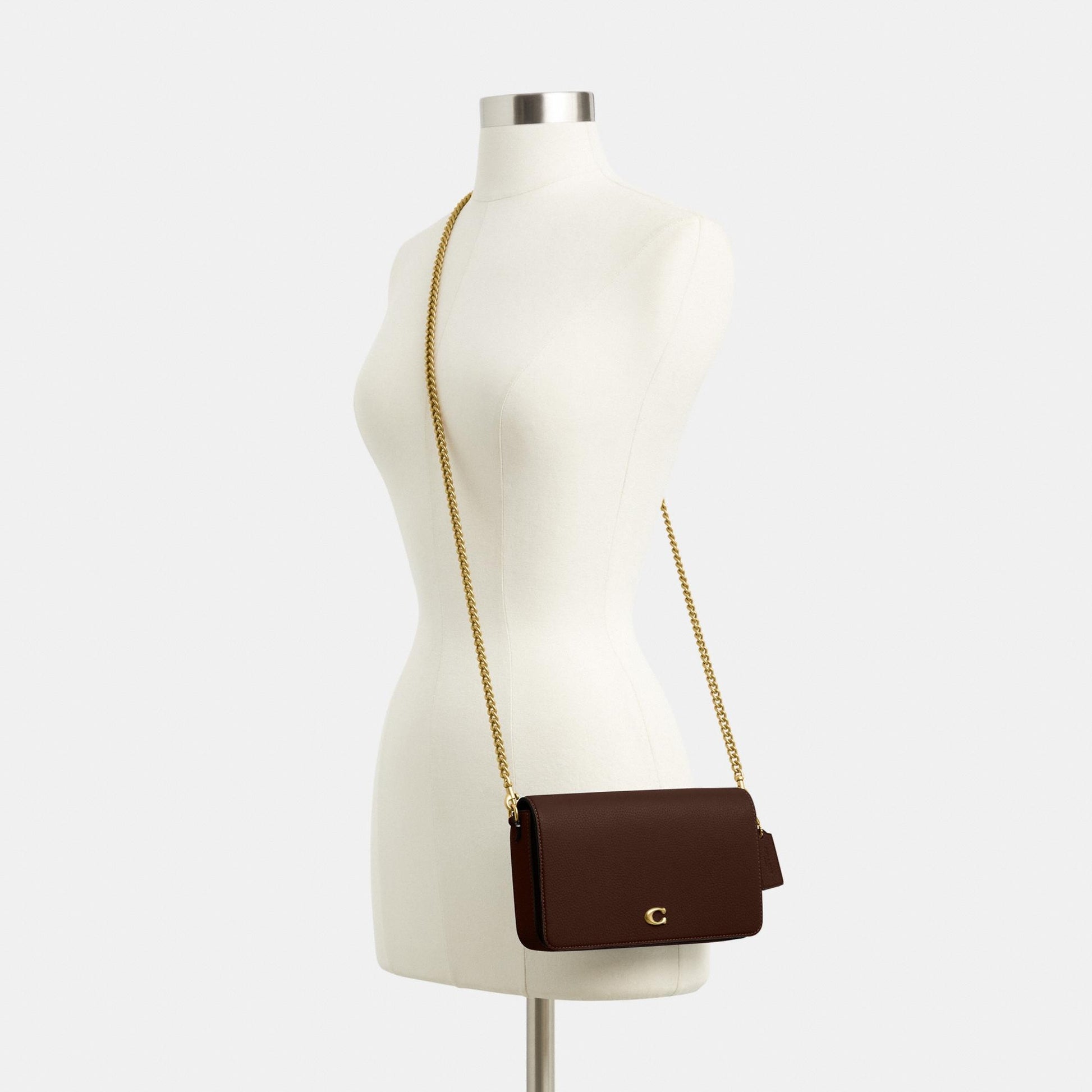 CAO01-Mila Crossbody Bag with Signature Canvas-B4/Maple