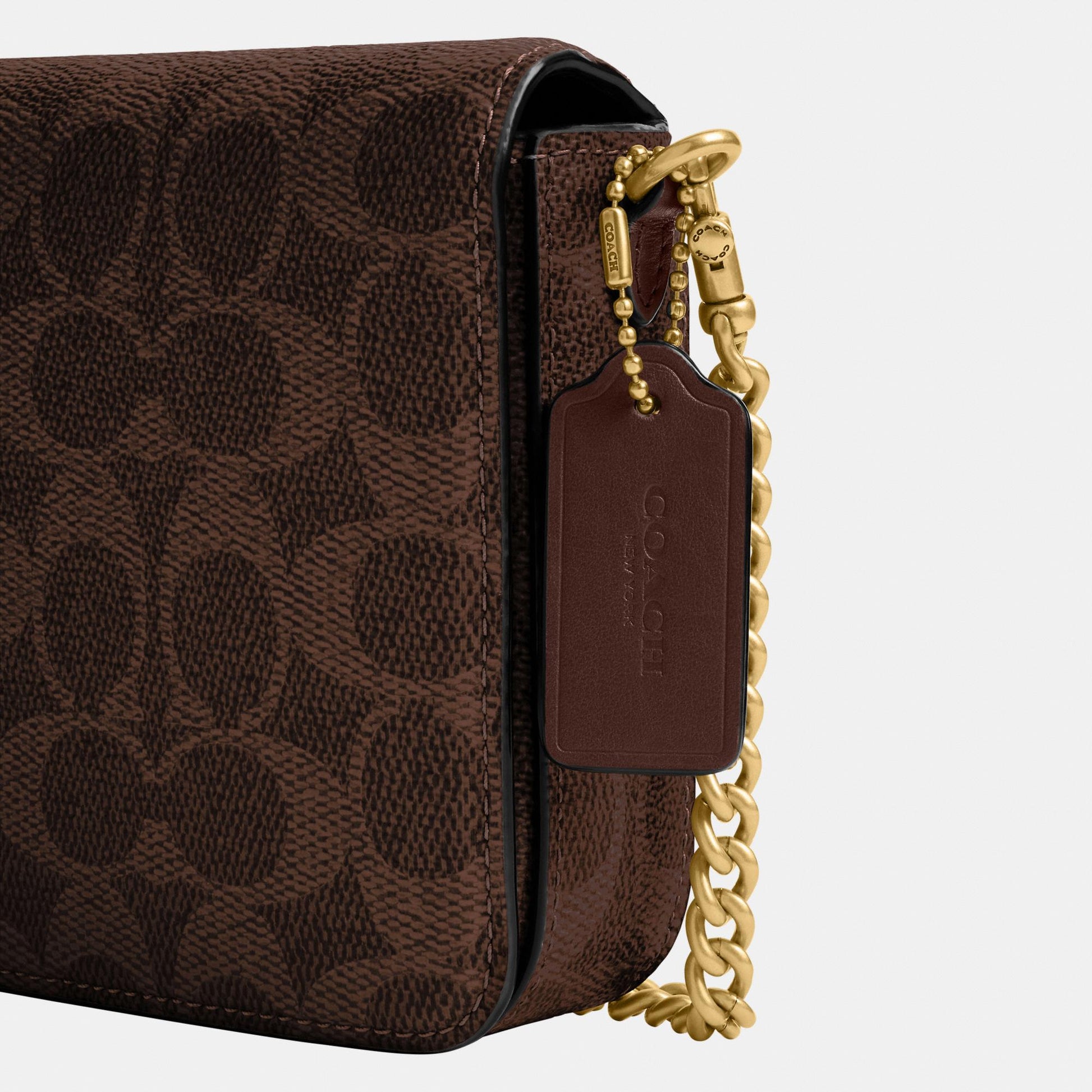 CAO03-Mila Crossbody Bag in Signature Canvas-B4/Maple