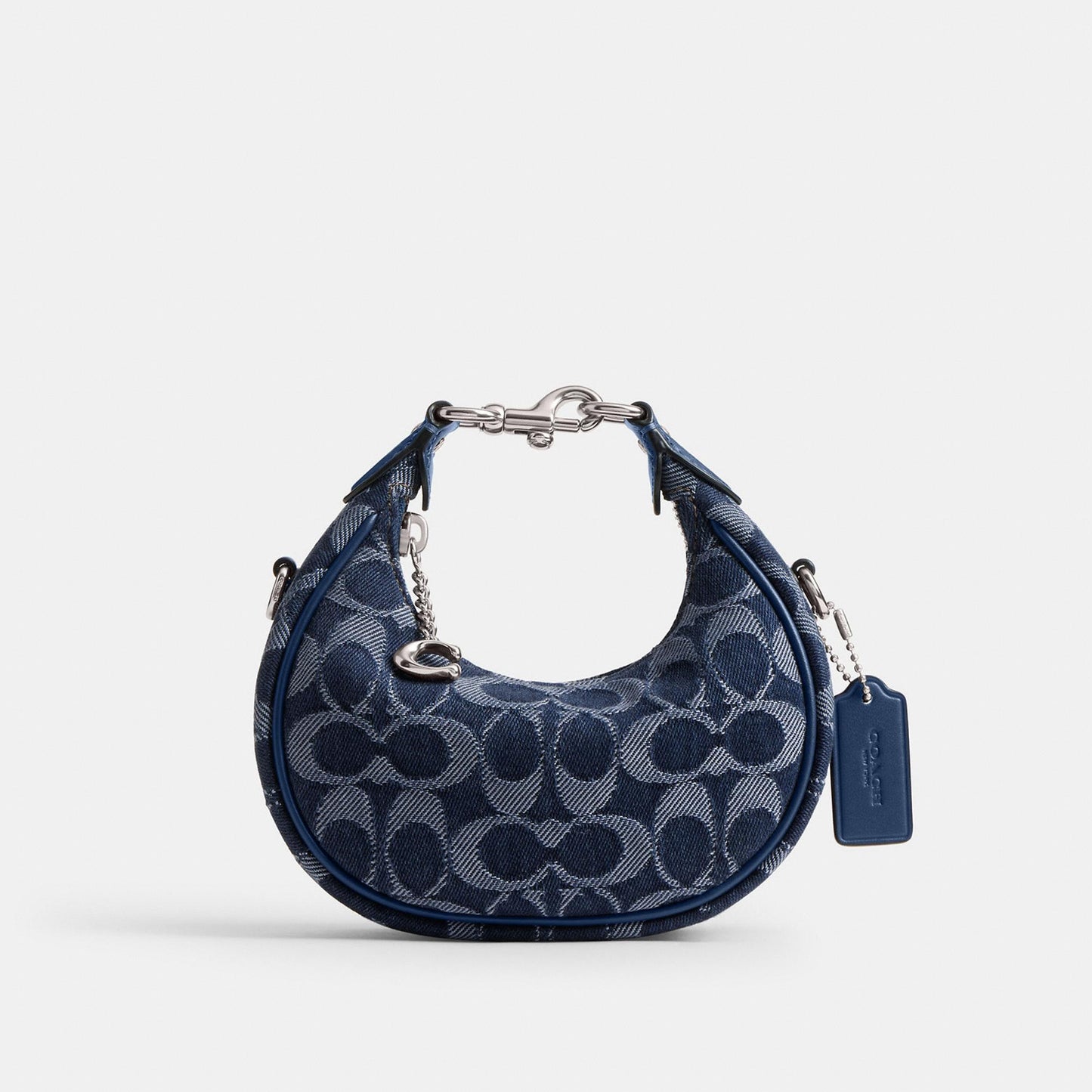 CAO04-JONIE BAG IN SIGNATURE DENIM-LH/Deep Blue Multi