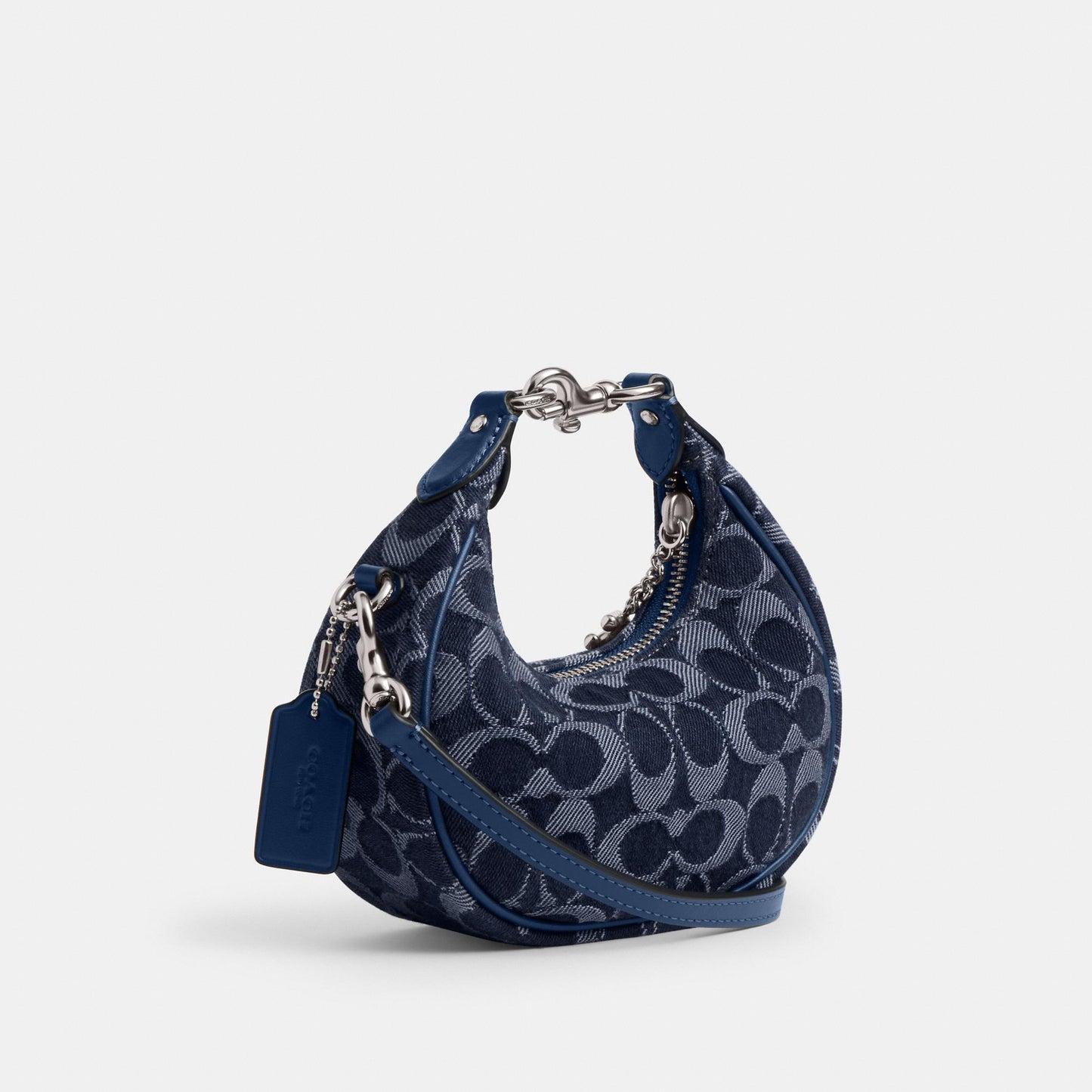 CAO04-JONIE BAG IN SIGNATURE DENIM-LH/Deep Blue Multi