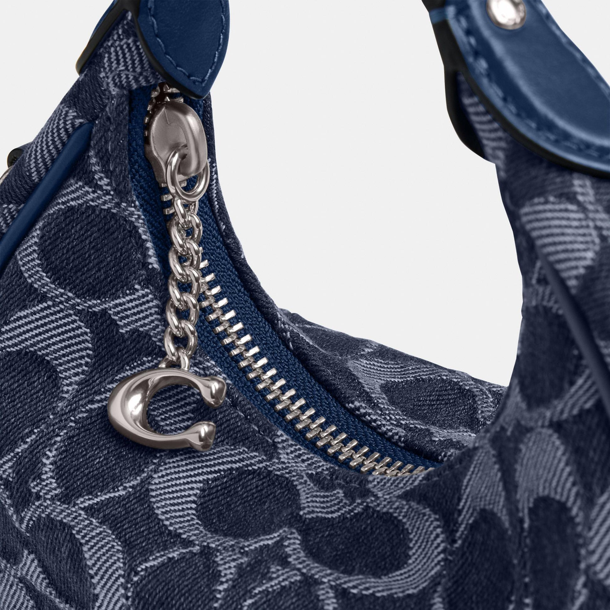 CAO04-JONIE BAG IN SIGNATURE DENIM-LH/Deep Blue Multi