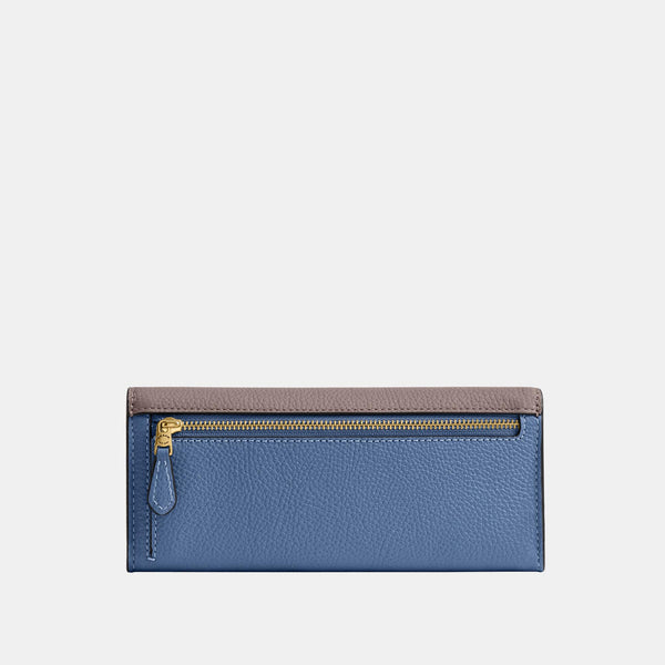 Mila Long Flap Wallet In Colorblock
