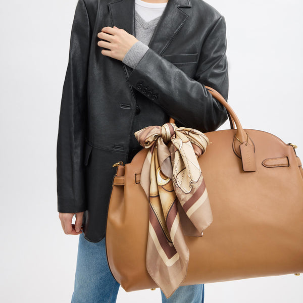 Stacked Tabby Printed Silk Square