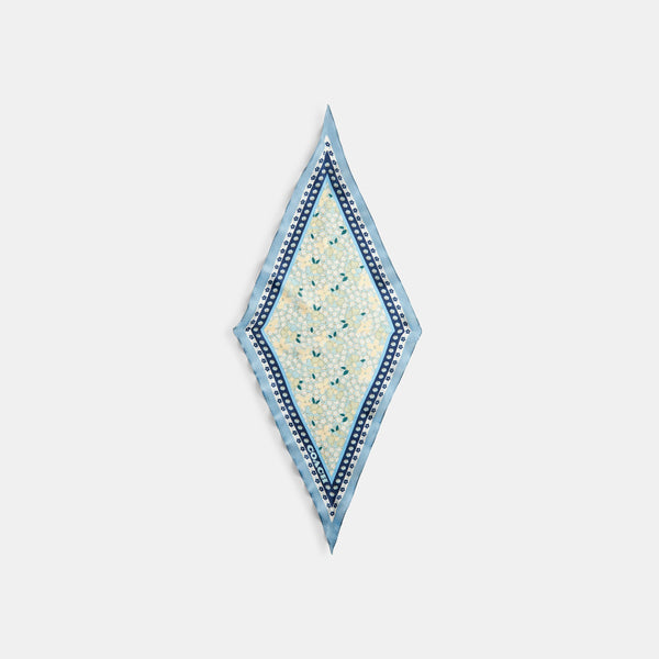 Vintage Floral Printed Silk Diamond