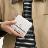 CAT56-MILA SMALL FLAP WALLET IN SIGNATURE CANVAS-LH/White Chalk