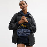 CAT60-Brook Flap Chain Bag In Signature Denim-Lh/Deep Blue Multi