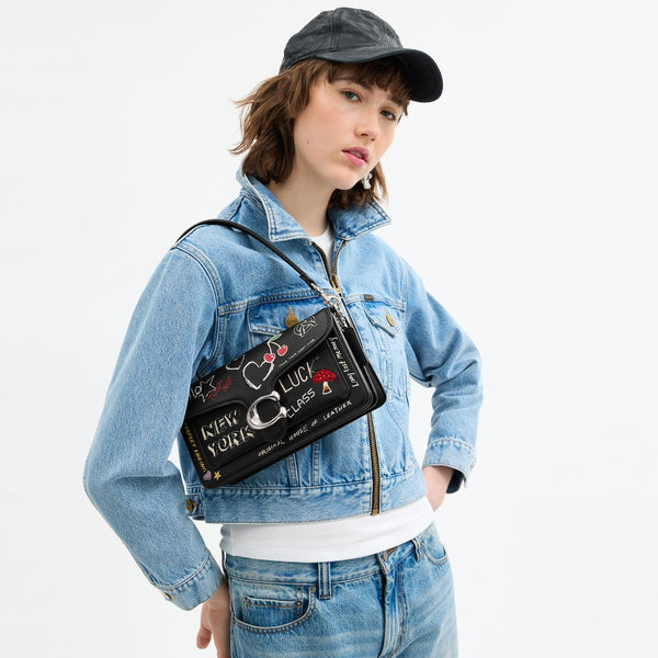 Tabby Shoulder Bag 26 With Sketch Print