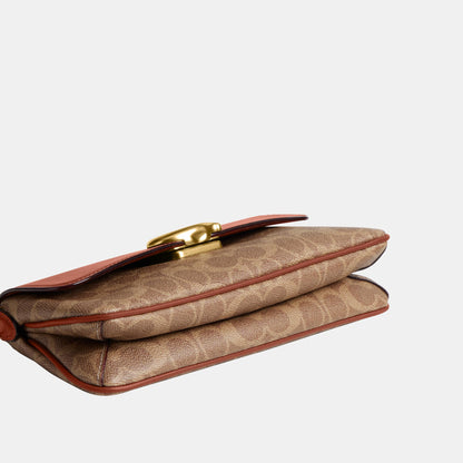 CBA83-Jet Shoulder Bag in Signature Canvas-B4/Tan Caramel