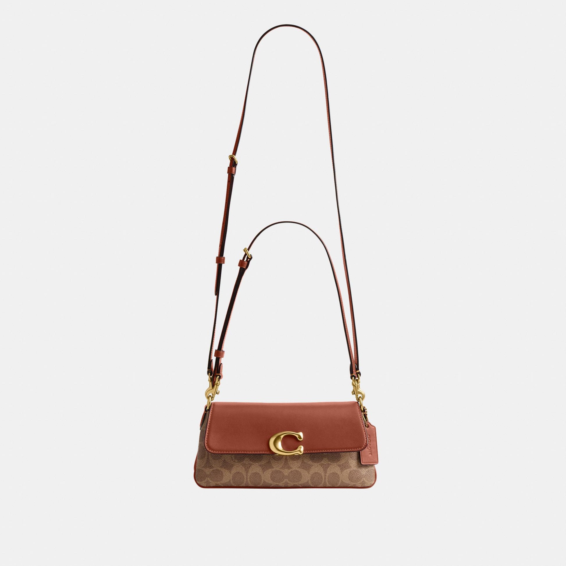 CBA83-Jet Shoulder Bag in Signature Canvas-B4/Tan Caramel